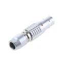 LEMO Circular Connector 4 Contacts Cable 9.5 mm Plug Male IP50 Brass Solder Push-Pull FGG.0B.304.CLAD42