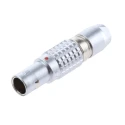 LEMO Circular Connector 4 Contacts Cable 9.5 mm Plug Male IP50 Brass Solder Push-Pull FGG.0B.304.CLAD42