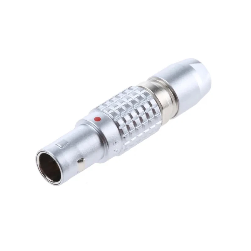 LEMO Circular Connector 4 Contacts Cable 9.5 mm Plug Male IP50 Brass Solder Push-Pull FGG.0B.304.CLAD42