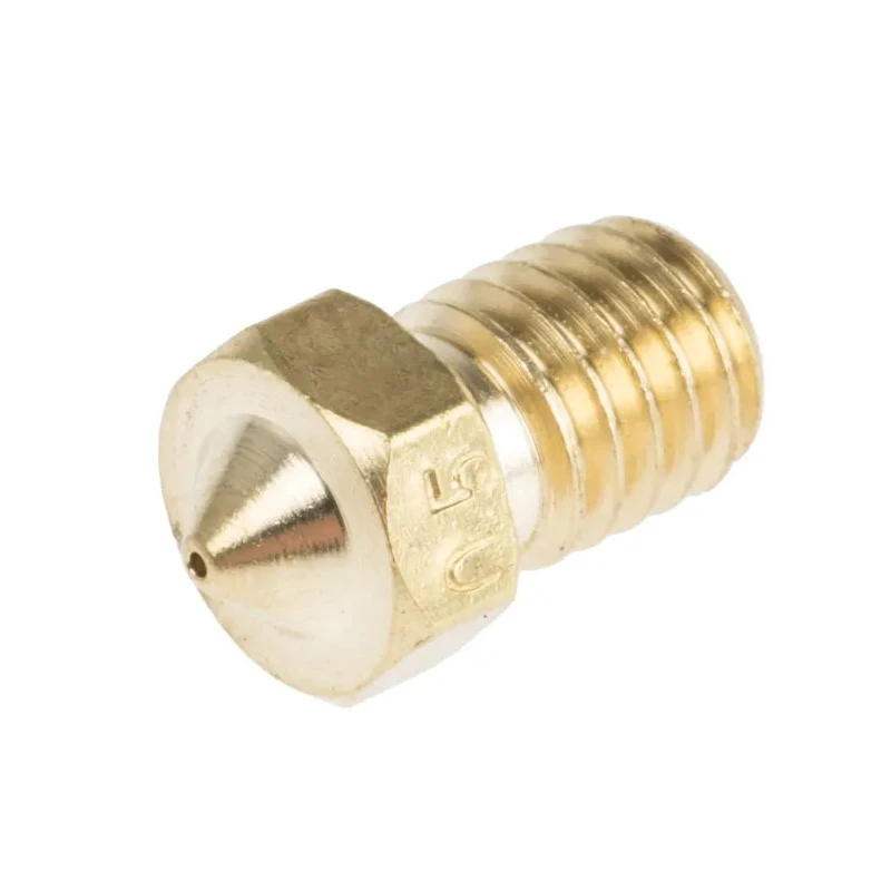 RS PRO 3D Printer Brass Nozzle 0.5 mm M6 Thread 173-4717