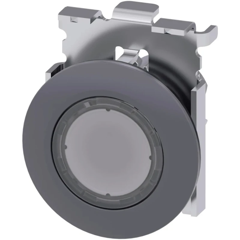 Siemens SIRIUS ACT Clear Momentary Push Button Switch, 30 mm Cutout, Round, IP69K/IP67/IP66, Plastic, 3SU1061-0JB70-0AA0