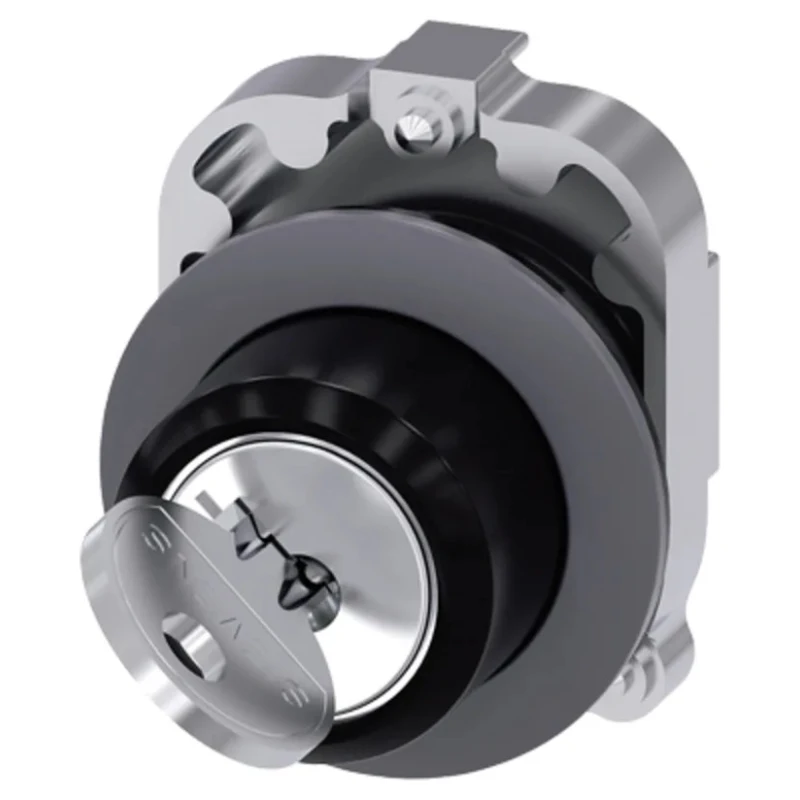 Siemens SIRIUS ACT 2-Position Key Switch Head, Momentary, 30 mm Cutout, Ronis Key, 3SU1060-4LC01-0AA0