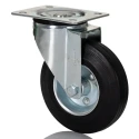 Tente Swivel Castor 100 kg Capacity 125 mm Solid Rubber Wheel Pressed Steel Frame Roller Bearing 3370DVR125P62