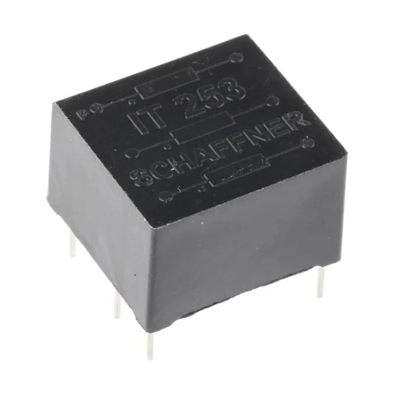 Schaffner Through-Hole Pulse Transformer IT253 1:1:1 Ratio, 1.1 mH, 0.55Ω, 1A, 6 Pins