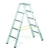 Zarges Aluminium Step Ladder 5 Rungs, 1.32m Open Length, 8.4kg, 150kg Capacity, Double-Sided Access 41553