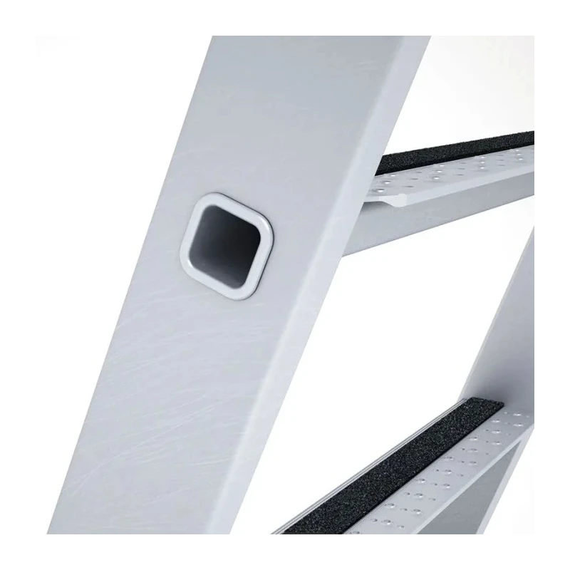 Zarges Aluminium Step Ladder 5 Rungs, 1.32m Open Length, 8.4kg, 150kg Capacity, Double-Sided Access 41553