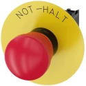 Siemens SIRIUS ACT Emergency Stop Push Button, Panel Mount, Pull Release, Mushroom Head, 22 mm Cutout, 1 3SU1100-1HA20-1CH0