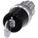 Siemens SIRIUS ACT 3-position Key Switch Head, Latching, 22mm Cutout, 3 Positions, SSG10 Key Type, 3SU1050-5BL01-0AA0