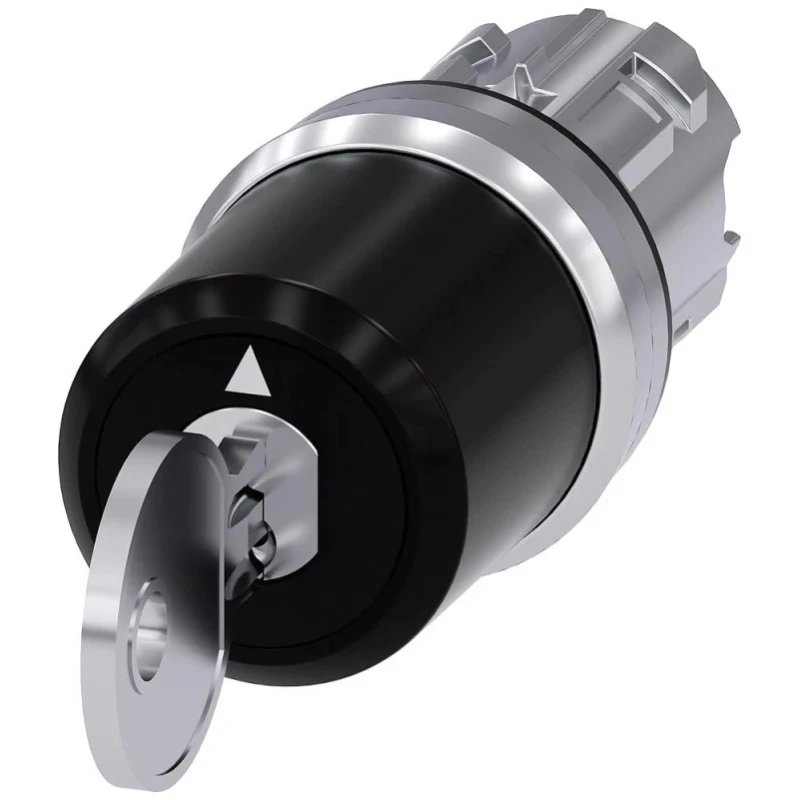 Siemens SIRIUS ACT 3-position Key Switch Head, Latching, 22mm Cutout, 3 Positions, SSG10 Key Type, 3SU1050-5BL01-0AA0