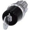 Siemens SIRIUS ACT 3-position Key Switch Head, Latching, 22mm Cutout, 3 Positions, SSG10 Key Type, 3SU1050-5BL01-0AA0