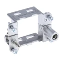 HARTING HAN Modular Metal Frame 6B, Thread Size M3, 4 Contact, Die Cast Zinc, For Standard Han Hoods 09140060313