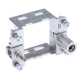 HARTING HAN Modular Metal Frame 6B, Thread Size M3, 4 Contact, Die Cast Zinc, For Standard Han Hoods 09140060313
