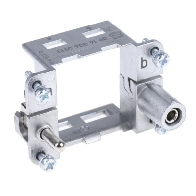 HARTING HAN Modular Metal Frame 6B, Thread Size M3, 4 Contact, Die Cast Zinc, For Standard Han Hoods 09140060313