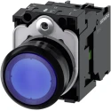 Siemens SIRIUS ACT 3SU11 Series Illuminated Push Button Switch Blue, Panel Mount, 22 mm Cutout, SPST 3SU1102-0AB50-1BA0