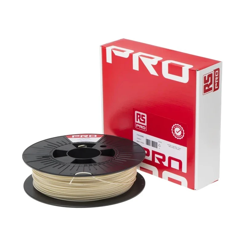 RS PRO 1.75 mm White ASA 3D Printer Filament, 500 g, FDM, UV Resistant, 174-0040