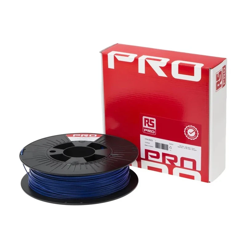 RS PRO 1.75 mm Blue ABS-X 3D Printer Filament, 500 g, FDM, 245°C Max, Model 174-0023