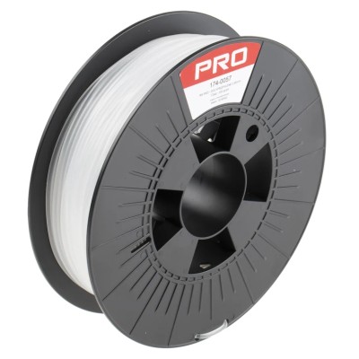 RS PRO 2.85 mm Transparent Polypropylene 3D Printer Filament, 500 g, FDM, 174-0057