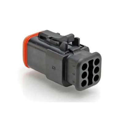 Amphenol Industrial 06 Series Automotive Connector Male Black Cable, 6 Way Crimp Termination AT06-6S-SR01BLK
