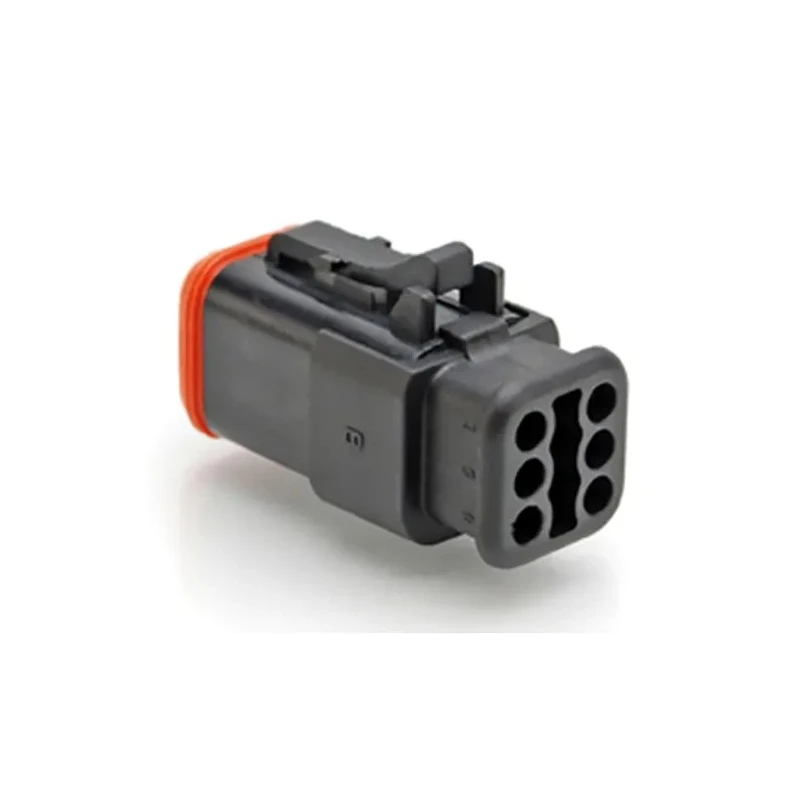 Amphenol Industrial 06 Series Automotive Connector Male Black Cable, 6 Way Crimp Termination AT06-6S-SR01BLK