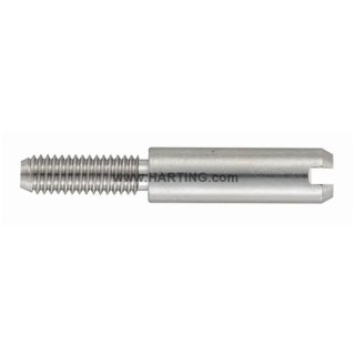 HARTING Pin Han-Snap Male Contact, 0933 Series, Size 10B, For 3 Module Connector, M3 Thread, Grey 09330009956