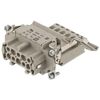 HARTING Heavy Duty Power Connector Insert, Female, 16A, 600V, 10 Contacts Han ES AV Series 09330104739