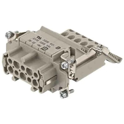 HARTING Heavy Duty Power Connector Insert, Female, 16A, 600V, 10 Contacts Han ES AV Series 09330104739