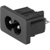 Schurter C8 Straight Snap-in IEC Connector, 250V, 2.5A, Male, Quick Connect, 4300.0105