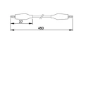 Teishin Electric Crocodile Clip Lead 450mm Clip Connector Test Lead TLA-81