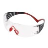 3M SecureFit 400 Series Safety Glasses, Impact Resistant Polycarbonate, Anti-Fog, Multi-Color Frame SF401SGAF-RED