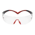 3M SecureFit 400 Series Safety Glasses, Impact Resistant Polycarbonate, Anti-Fog, Multi-Color Frame SF401SGAF-RED