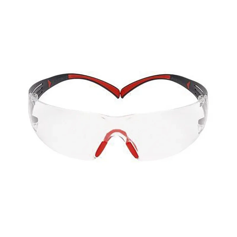 3M SecureFit 400 Series Safety Glasses, Impact Resistant Polycarbonate, Anti-Fog, Multi-Color Frame SF401SGAF-RED