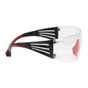 3M SecureFit 400 Series Safety Glasses, Impact Resistant Polycarbonate, Anti-Fog, Multi-Color Frame SF401SGAF-RED