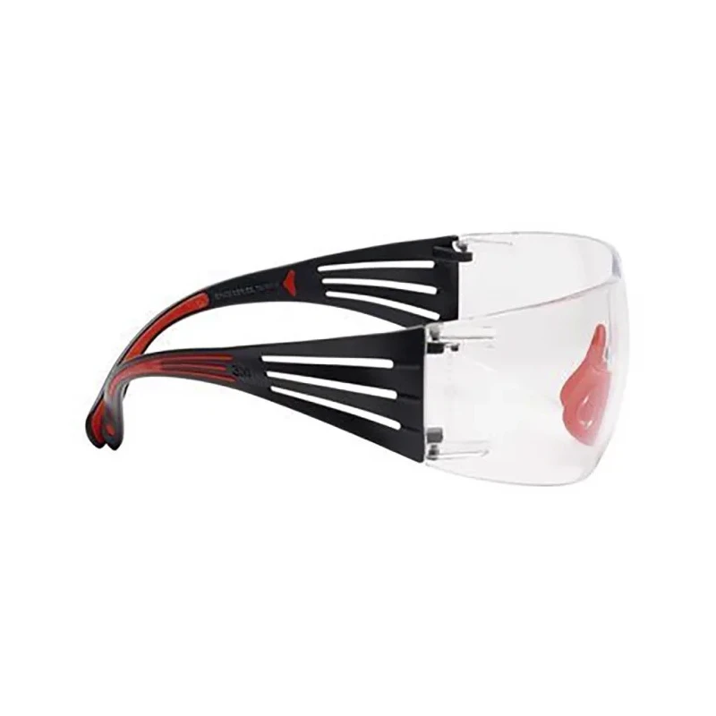 3M SecureFit 400 Series Safety Glasses, Impact Resistant Polycarbonate, Anti-Fog, Multi-Color Frame SF401SGAF-RED