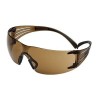 3M SecureFit 400 Safety Glasses Brown Lens Anti-Mist Coating Impact Resistant Liquid Splash Plastic Frame SF405SGAF-BLA