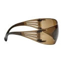 3M SecureFit 400 Safety Glasses Brown Lens Anti-Mist Coating Impact Resistant Liquid Splash Plastic Frame SF405SGAF-BLA