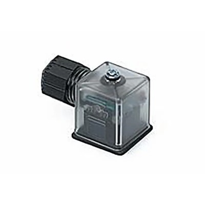 Molex DIN 43650 A Solenoid Connector Female Indicator Light, 2+E, 12V, 16A, DIN Rail, 121207-0082