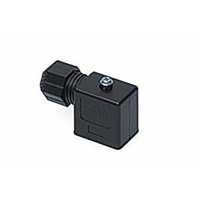 Molex DIN 43650 Solenoid Connector Female, 2+E, 250 V AC, 300 V DC, 16A, DIN 43650 B, Brass Contacts, Black 121202-0001