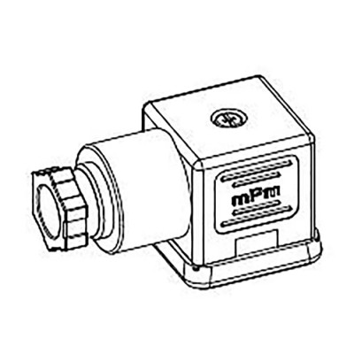 Molex DIN 43650 Solenoid Connector, Form A, PG11 Internal Thread, 2-Pole Plus Ground, Transparent Gasket 121064-0685