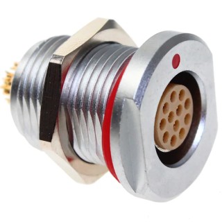 CamdenBoss Circular Connector, 12 Contacts, Panel Mount, M14, Socket, Female, IP68, CamCirc CCM3 Series CCM3S1/12