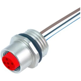 RS PRO Circular Connector 5 Contacts M12 Female Socket IP67 4A 125V 7300 Series 174-7871