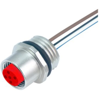 RS PRO Circular Connector 5 Contacts M12 Female Socket IP67 4A 125V 7300 Series 174-7871