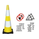 RS PRO Yellow 900 mm Polyvinyl Chloride Safety Cone 174-5964