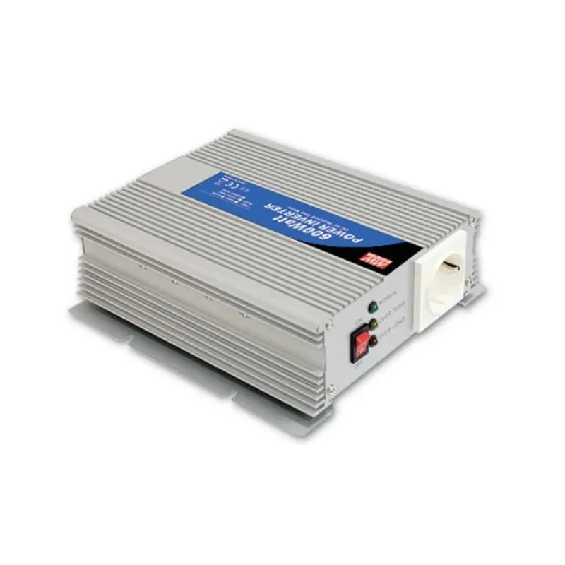 Mean Well 600W Power Inverter, 12V DC Input, 230V AC Output, British 3-Pin Connector, Screw Mount A301-600-F6