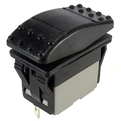 RS PRO DPST Momentary Mom-Off Rocker Switch Panel 5A, 250V AC, Polyamide, IP67, Panel Mount, Rectangular Actuator 174-8307