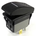 RS PRO DPST Momentary Mom-Off Rocker Switch Panel 5A, 250V AC, Polyamide, IP67, Panel Mount, Rectangular Actuator 174-8307