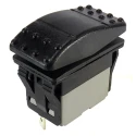 RS PRO DPDT Rocker Switch Panel, On-On-On Operation, Polyamide, 16/20A, 250V AC, IP67, Rectangular, Panel Mount 174-8347