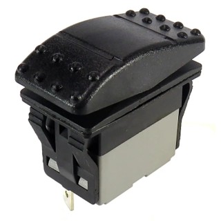 RS PRO DPDT Rocker Switch Panel, On-On-On Operation, Polyamide, 16/20A, 250V AC, IP67, Rectangular, Panel Mount 174-8347