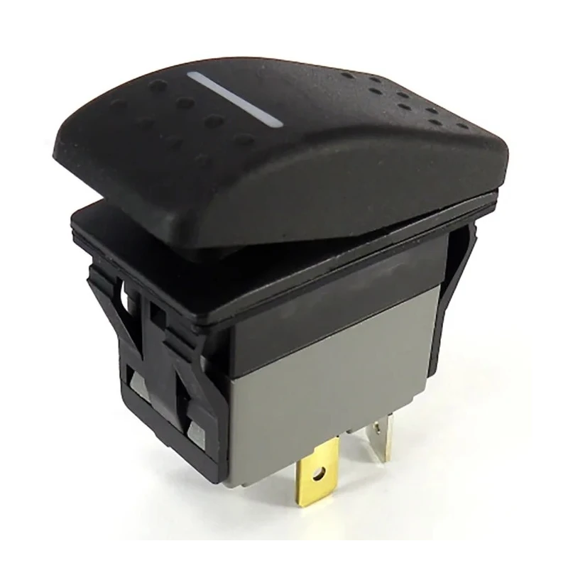RS PRO DPDT Rocker Switch Panel, On-On-On Operation, Polyamide, 16/20A, 250V AC, IP67, Rectangular, Panel Mount 174-8347