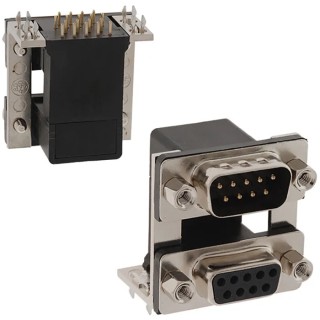 Norcomp Right Angle D-Sub Connector 15 Contacts, 2.77 mm Pitch, Through Hole, Steel, 4-40 Board Lock 178-015-513R571