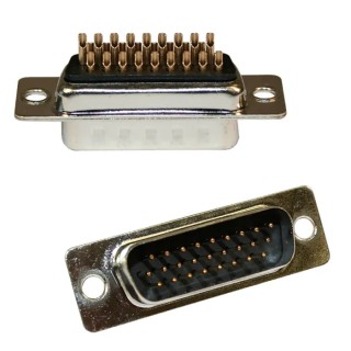 Norcomp Panel Mount D-Sub Connector, 44 Contacts, Female, Straight, 2.29 mm Pitch, 5A, Steel Housing, 180-044-203L001